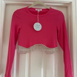cloud ten hot pink sparkle top